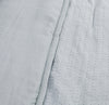 Railroad Stripe Grey and Ivory and Black Cotton Comforter Set