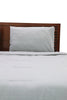 Railroad Stripe Grey and Ivory and Black Cotton Comforter Set