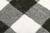 Black and White Velour Fabric Bathrobe