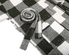 Black and White Velour Fabric Bathrobe