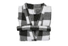 Black and White Velour Fabric Bathrobe
