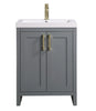 Better Homes & Gardens Farmhouse 24.5 Inch Grey Single Sink Bathroom Vanity with Top, Assembly Required