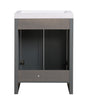 Better Homes & Gardens Farmhouse 24.5 Inch Grey Single Sink Bathroom Vanity with Top, Assembly Required