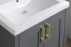 Better Homes & Gardens Farmhouse 24.5 Inch Grey Single Sink Bathroom Vanity with Top, Assembly Required
