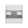 Stufurhome Harper Gloss White 24 inch Wall Mounted Single Sink Bathroom Vanity, No Mirror