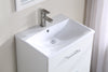 Stufurhome Harper Gloss White 24 inch Wall Mounted Single Sink Bathroom Vanity, No Mirror