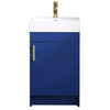 Mainstays Farmhouse 17.75 Inch Navy Single Sink Bathroom Vanity with Top, Assembly Required