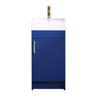 Mainstays Farmhouse 17.75 Inch Navy Single Sink Bathroom Vanity with Top, Assembly Required