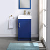 Mainstays Farmhouse 17.75 Inch Navy Single Sink Bathroom Vanity with Top, Assembly Required