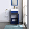 Mainstays Farmhouse 17.75 Inch Navy Single Sink Bathroom Vanity with Top, Assembly Required