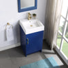 Mainstays Farmhouse 17.75 Inch Navy Single Sink Bathroom Vanity with Top, Assembly Required