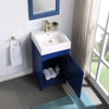 Mainstays Farmhouse 17.75 Inch Navy Single Sink Bathroom Vanity with Top, Assembly Required
