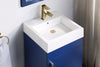 Mainstays Farmhouse 17.75 Inch Navy Single Sink Bathroom Vanity with Top, Assembly Required
