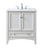 Stufurhome Delia 30 inch White Laundry Utility Sink