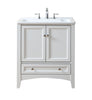 Stufurhome Delia 30 inch White Laundry Utility Sink