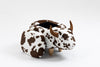 Brown and White Cow Animal Storage Ottoman