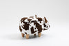 Brown and White Cow Animal Storage Ottoman