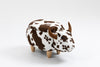 Brown and White Cow Animal Storage Ottoman