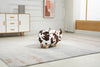 Brown and White Cow Animal Storage Ottoman