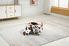 Brown and White Cow Animal Storage Ottoman
