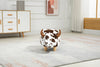 Brown and White Cow Animal Storage Ottoman