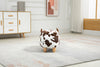 Brown and White Cow Animal Storage Ottoman
