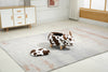 Brown and White Cow Animal Storage Ottoman