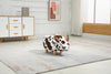 Brown and White Cow Animal Storage Ottoman