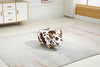 Brown and White Cow Animal Storage Ottoman