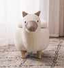 Tan Fabric Llama Animal Storage Kids Ottoman