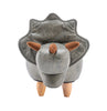Triceratops Dinosaur Gray Faux Leather Animal Storage Kids Ottoman