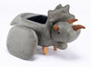 Triceratops Dinosaur Gray Faux Leather Animal Storage Kids Ottoman