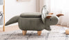 Triceratops Dinosaur Gray Faux Leather Animal Storage Kids Ottoman