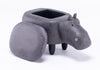 Gray Hippo Animal Storage Ottoman