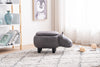 Gray Hippo Animal Storage Ottoman