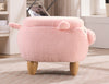 Pink Pig Fabric Polyester Upholstered Animal Storage Ottoman