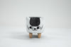 Cat Condo Black and White Pet House Polyester Upholstered Animal Storage Ottoman