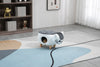 Cat Condo Black and White Pet House Polyester Upholstered Animal Storage Ottoman
