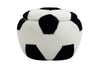 Black and White Soccer Storage Ottoman