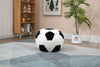 Black and White Soccer Storage Ottoman