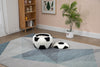 Black and White Soccer Storage Ottoman