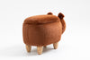 Brown Bear Animal Storage Ottoman with Wood Legs