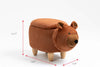 Brown Bear Animal Storage Ottoman with Wood Legs