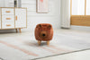 Brown Bear Animal Storage Ottoman with Wood Legs