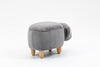 Grey Koala Animal Storage Ottoman with Wood Legs