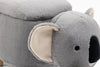 Grey Koala Animal Storage Ottoman with Wood Legs