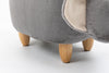 Grey Koala Animal Storage Ottoman with Wood Legs