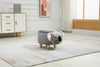 Grey Koala Animal Storage Ottoman with Wood Legs