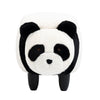 Black and White Panda Animal Storage Ottoman with Wood Legs