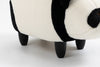Black and White Panda Animal Storage Ottoman with Wood Legs